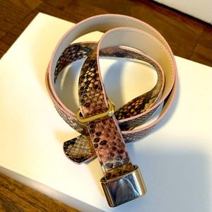 LK Bennett London designer Rose Snakeskin leather belt
